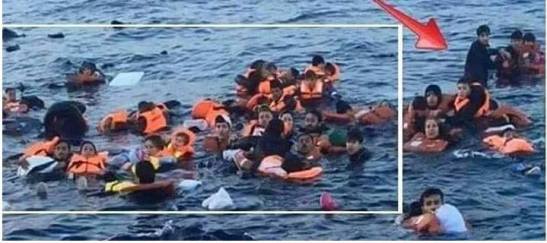 Nueva tremenda manipulación: Periodistas pagan a refugiados para hacer ver que se ahogan Manipulacic3b3n
